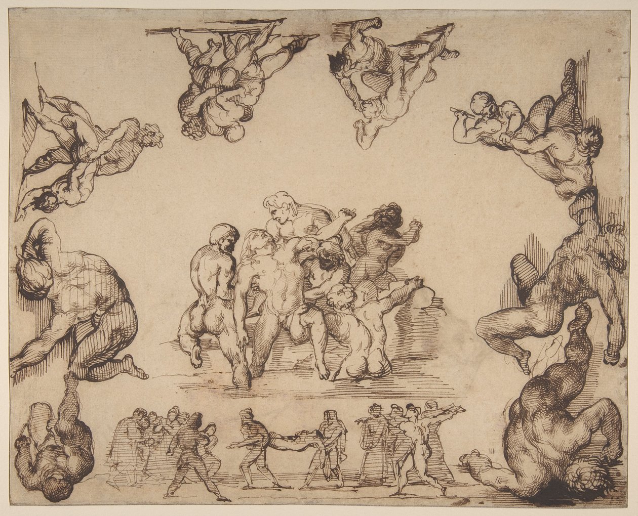 Il salvataggio di un annegato (recto); Studio di un cavallo (verso) da Theodore Gericault