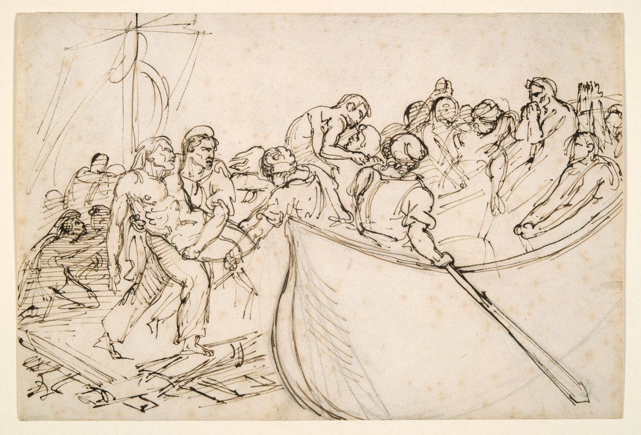 Il salvataggio dei sopravvissuti della zattera della Medusa da Theodore Gericault