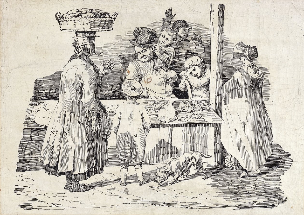 Il venditore di pesce addormentato da Theodore Gericault