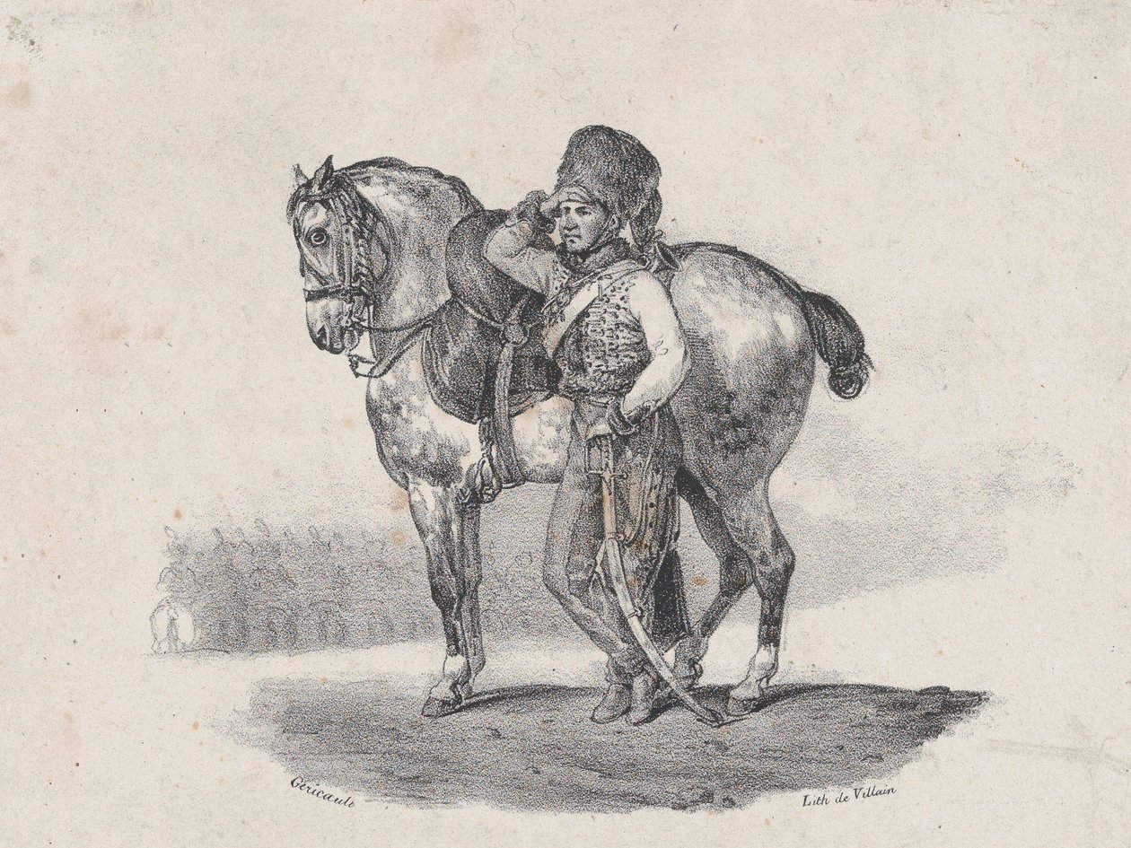 La tromba degli ussari, 1823 da Theodore Gericault