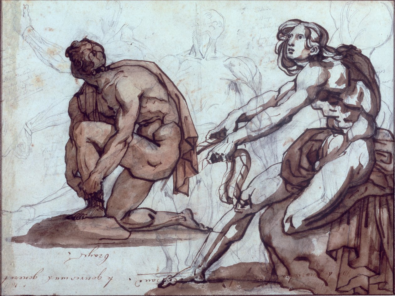 Due figure nude da Theodore Gericault