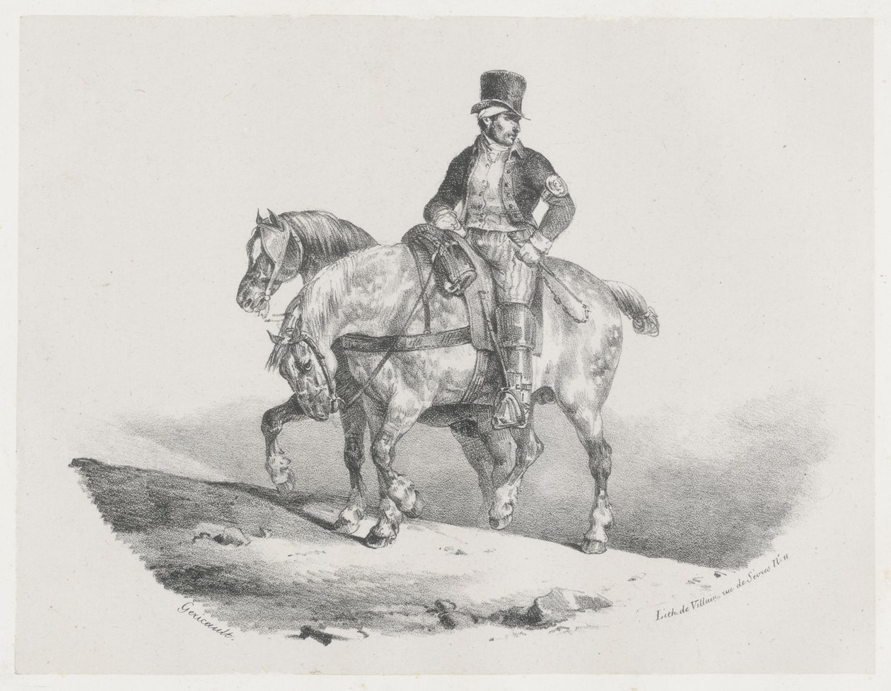 Un postiglione o I due cavalli imbrigliati (A Postilion or The Two Harnessed Horses) da Theodore Gericault