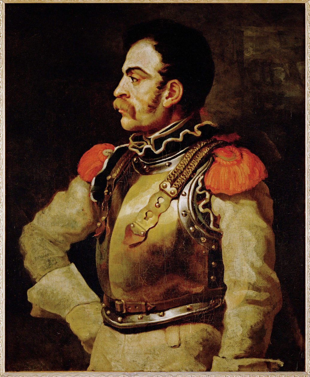 Un carabinier- un carabiniere, un ufficiale di polizia italiano ... da Theodore Gericault