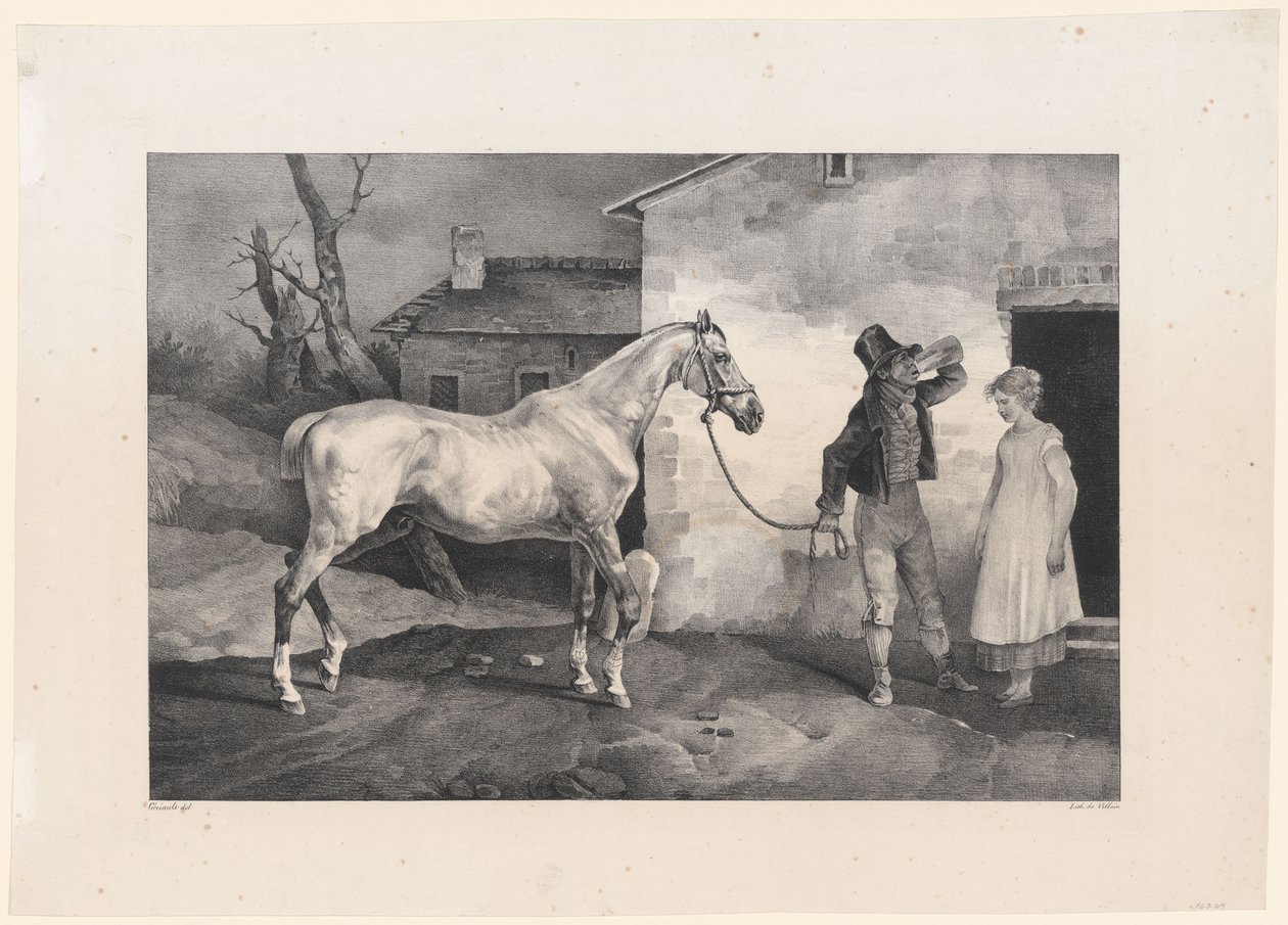 Vecchio cavallo davanti alla porta di una locanda (An Old Horse at the Door of an Inn) da Theodore Gericault