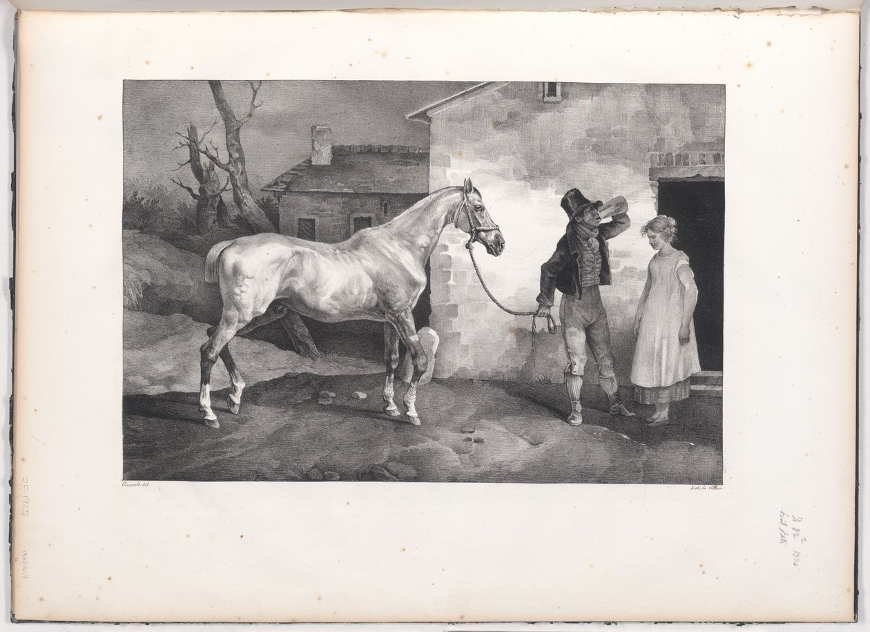 Vecchio cavallo davanti alla porta di una locanda (An Old Horse at the Door of an Inn) da Theodore Gericault
