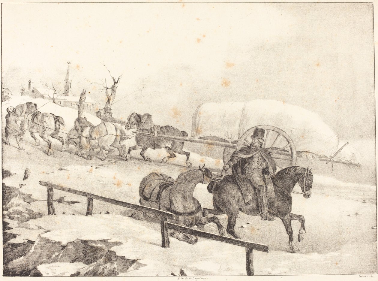 Carrettiere che sale una collina da Theodore Gericault