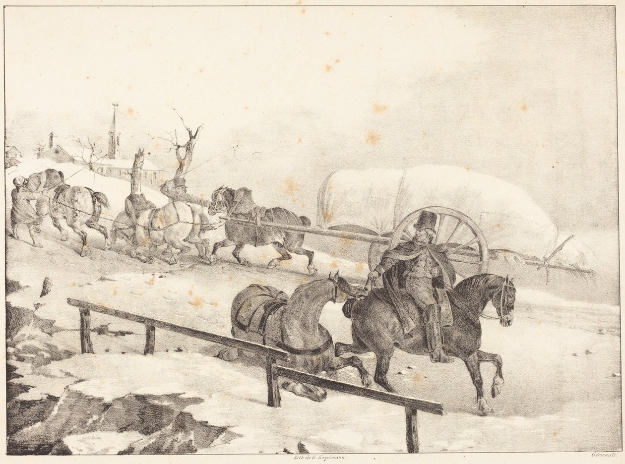Wagoner Climbing a Hill (Camion che sale una salita) da Theodore Gericault