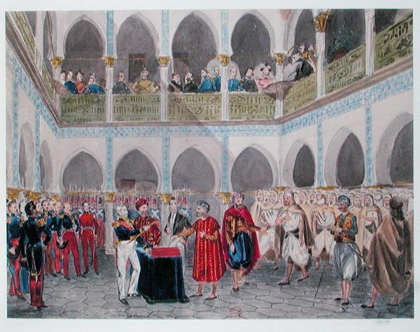 Investitura del Bey di Algeri da parte del Conte Bertrand Clausel (1772-1842) 1835 da Theodore Leblanc