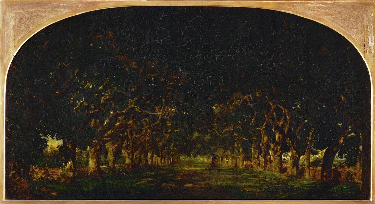 Viale di castagni presso lo Chateau de Souliers, vicino a Bressuire ... da Theodore Rousseau