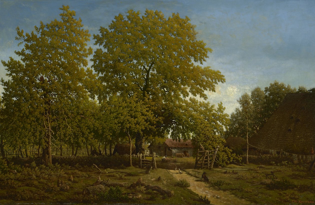 Fattoria nelle Landes da Pierre Etienne Theodore Rousseau