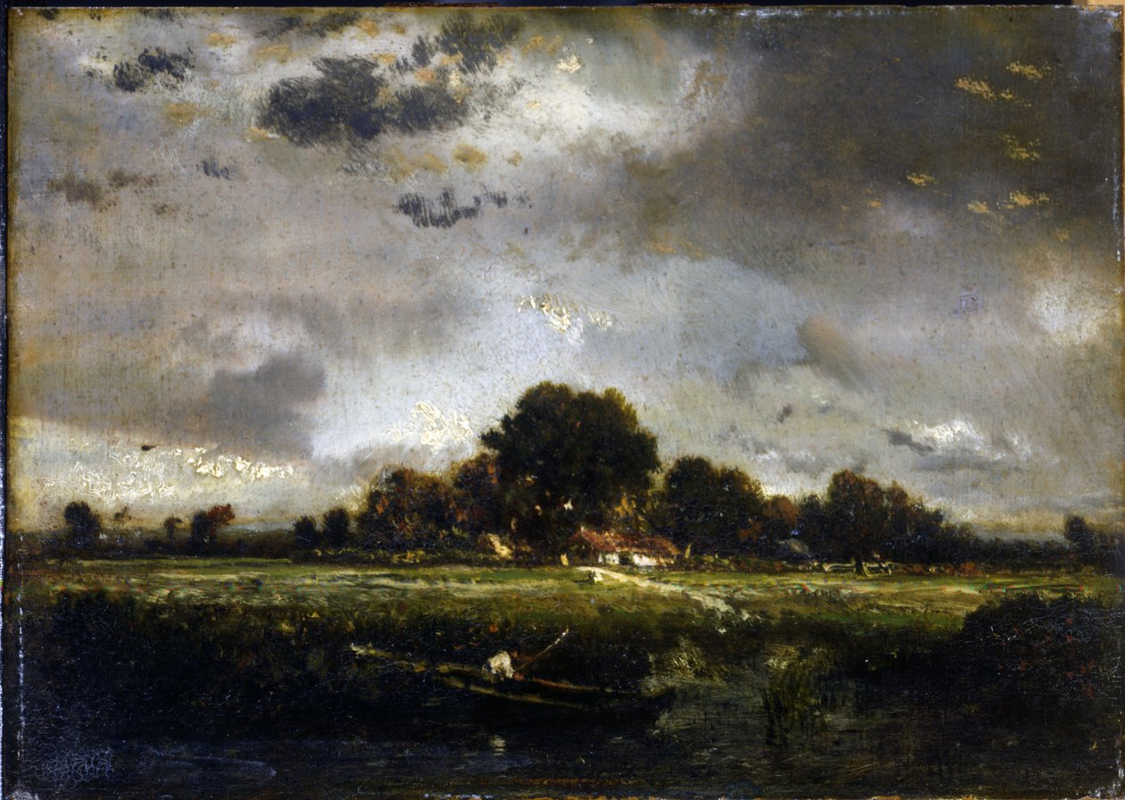 Il piccolo pescatore da Pierre Etienne Theodore Rousseau