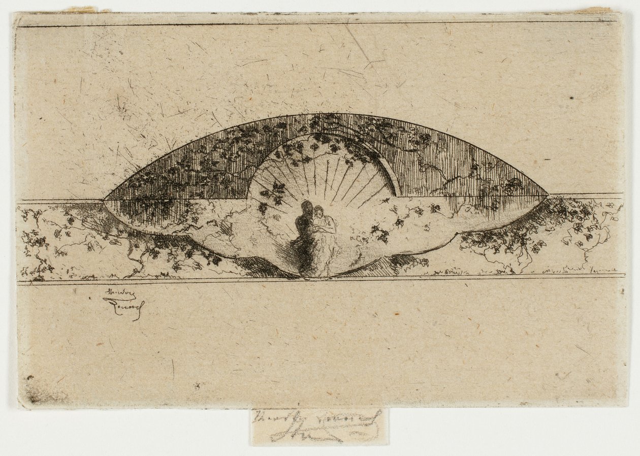 Giove e Alcmena Medaglione, Schizzo per la decorazione di una cornice da Theodore Roussel