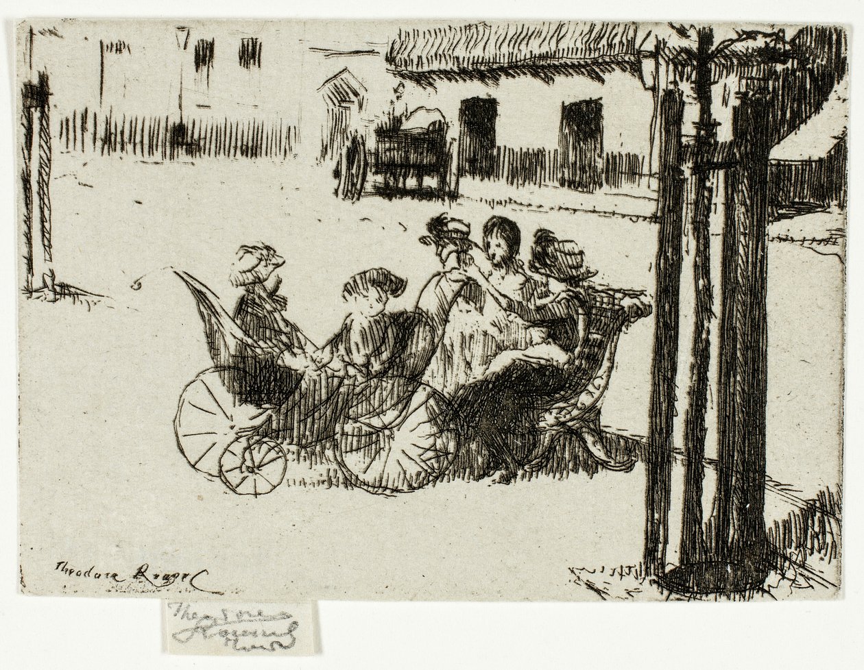 Bambine e carrozzine, Chelsea Embankment da Theodore Roussel