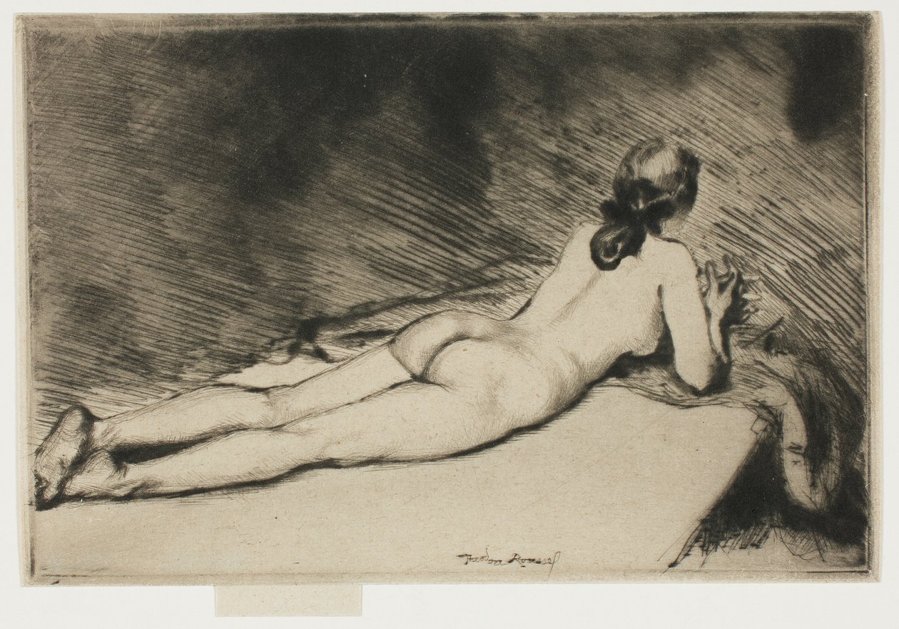Figura Nuda Distesa da Theodore Roussel