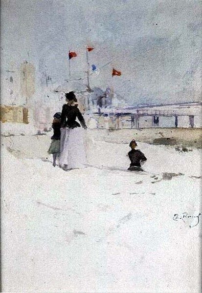 Sulla Spiaggia da Theodore Roussel