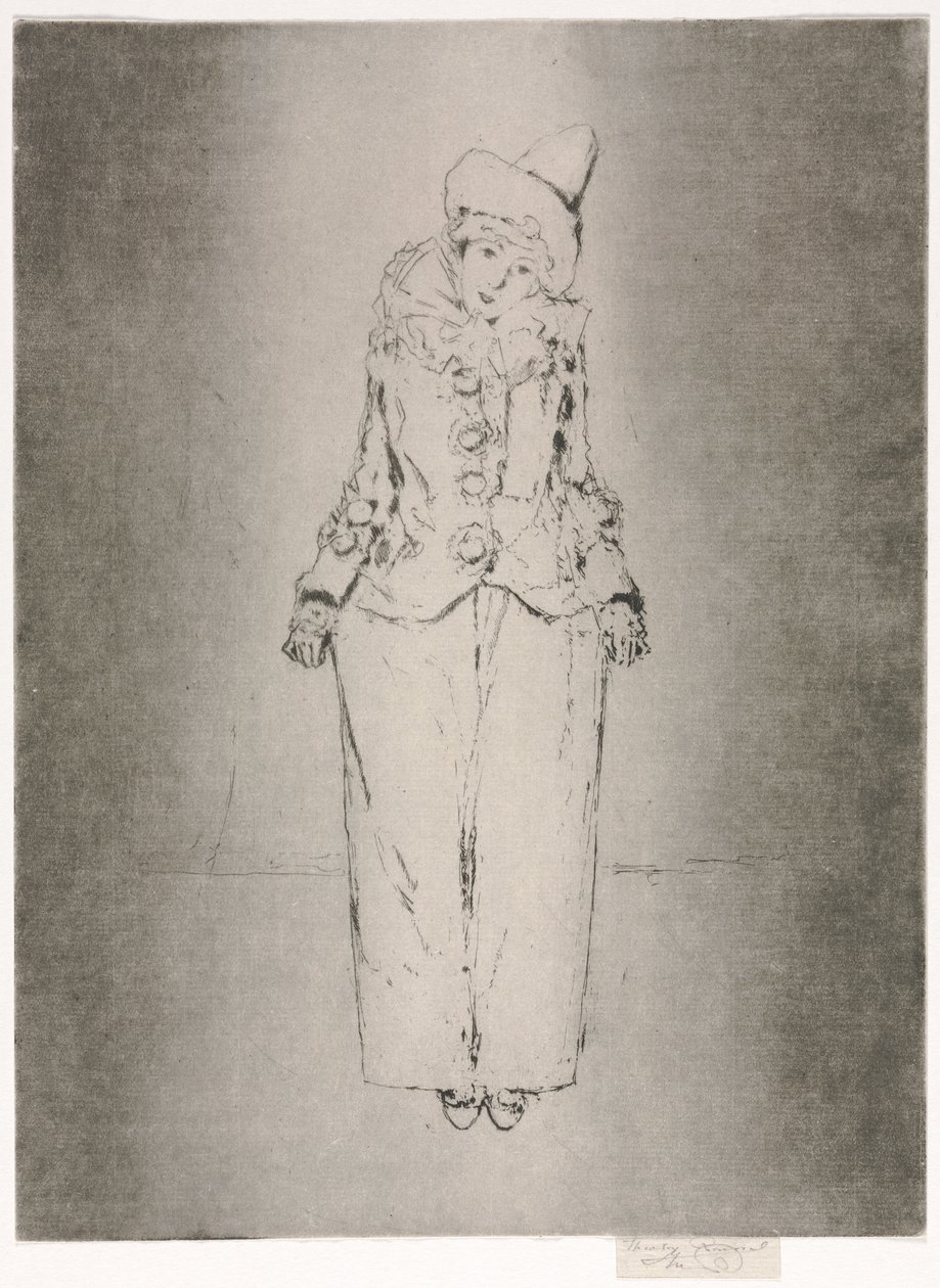 Pierrot in Piedi, Ritratto di Lady A. C. da Theodore Roussel