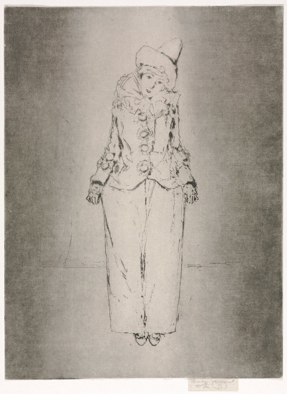 Pierrot en Pied, Ritratto di Lady A. C., 1888 da Theodore Roussel