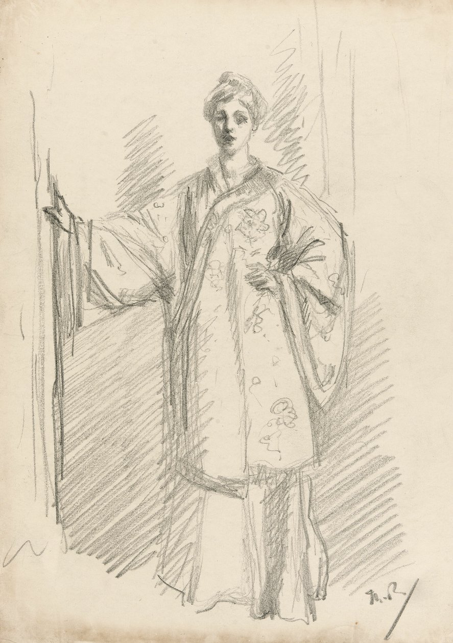 Figura in piedi in abito cinese da Theodore Roussel