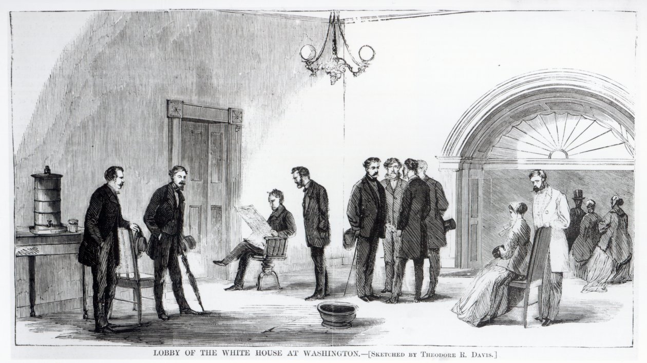 Atrio della Casa Bianca a Washington da Theodore Russell Davis