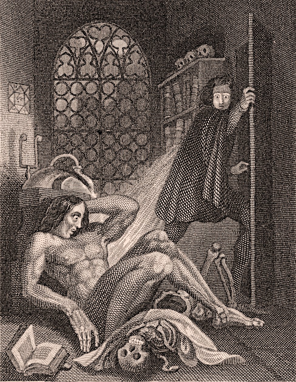 Victor Frankenstein disgustato dalla sua creazione da Theodore Von Holst