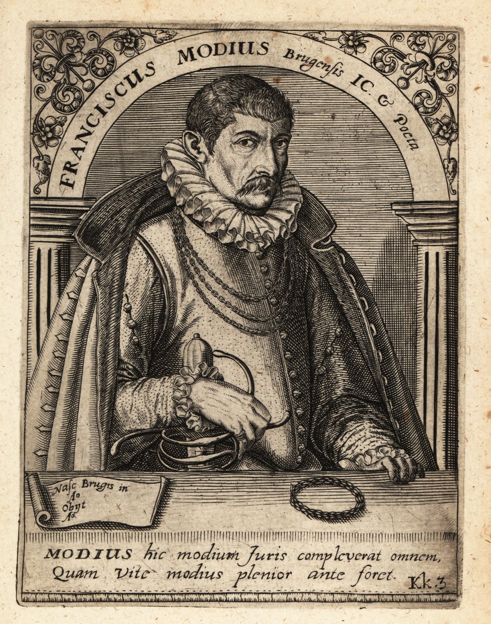 Francois Modius, giurista e umanista fiammingo da Theodore de Bry
