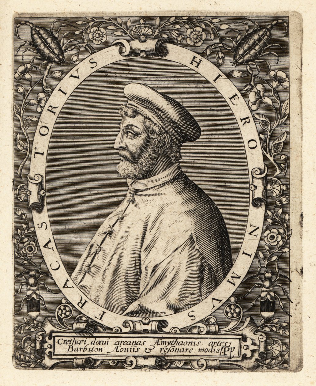 Girolamo Fracastoro, medico italiano da Theodore de Bry