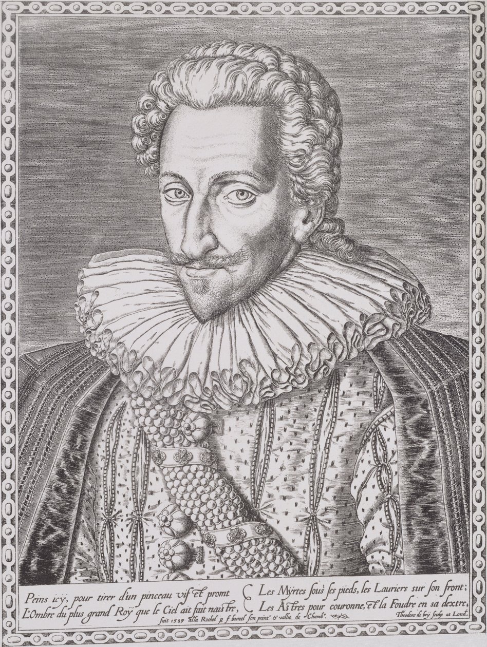 Enrico IV (1553-1610) come Re di Navarra, 1589 da Theodore de Bry