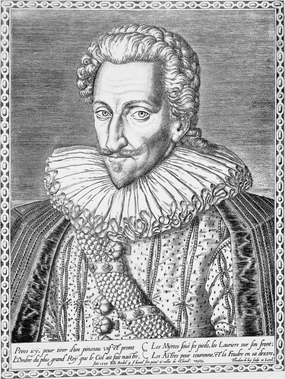 Enrico IV di Francia come Re di Navarra, 1589 da Theodore de Bry