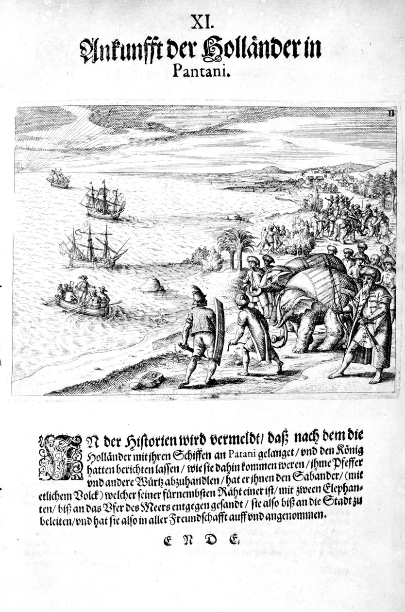 Invasione del vice ammiraglio Sebold, 1606 da Theodore de Bry