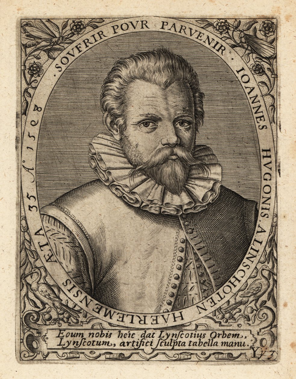 Jan Huyghen van Linschoten, mercante protestante olandese da Theodore de Bry