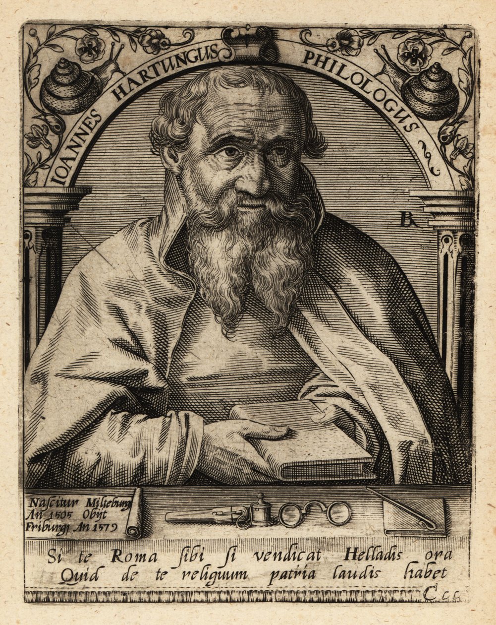 Johannes Hartung, grecista ebraista tedesco da Theodore de Bry