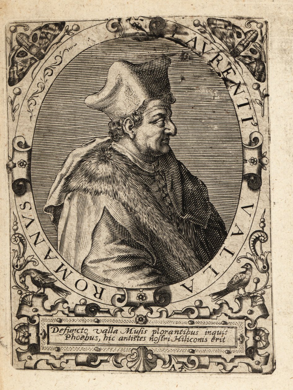 Lorenzo Valla, c1407-1457, umanista italiano da Theodore de Bry