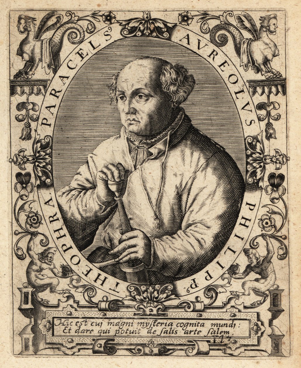 Paracelso, medico, alchimista e astrologo svizzero da Theodore de Bry