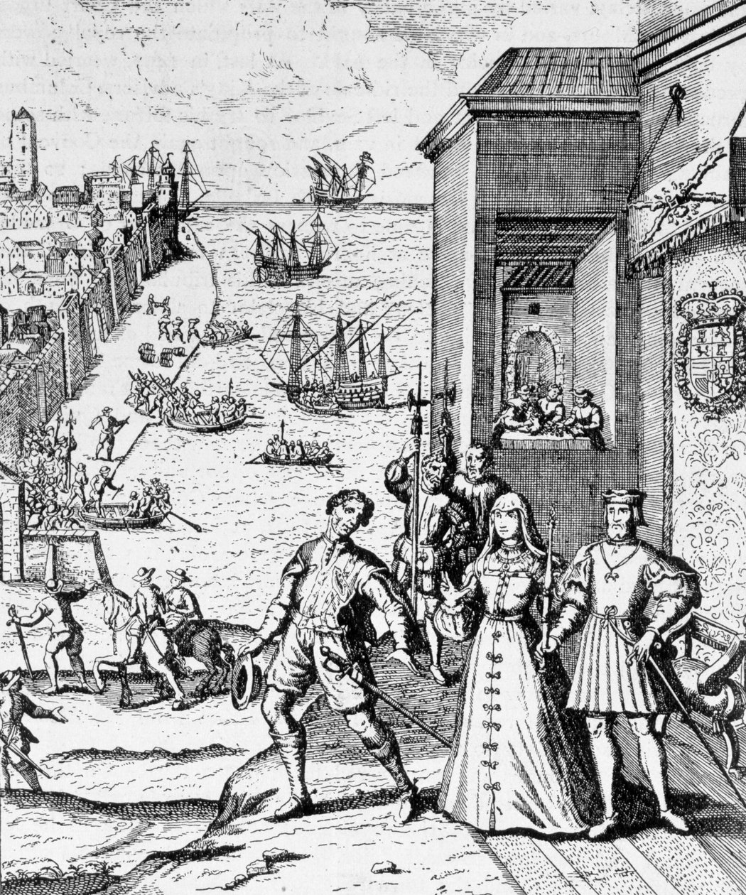 Partenza di Colombo con Ferdinando e Isabella, da 