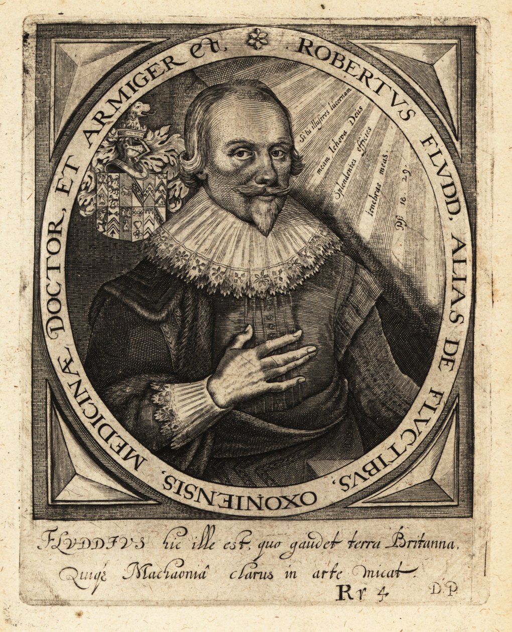Robert Fludd, medico paracelsiano inglese da Theodore de Bry