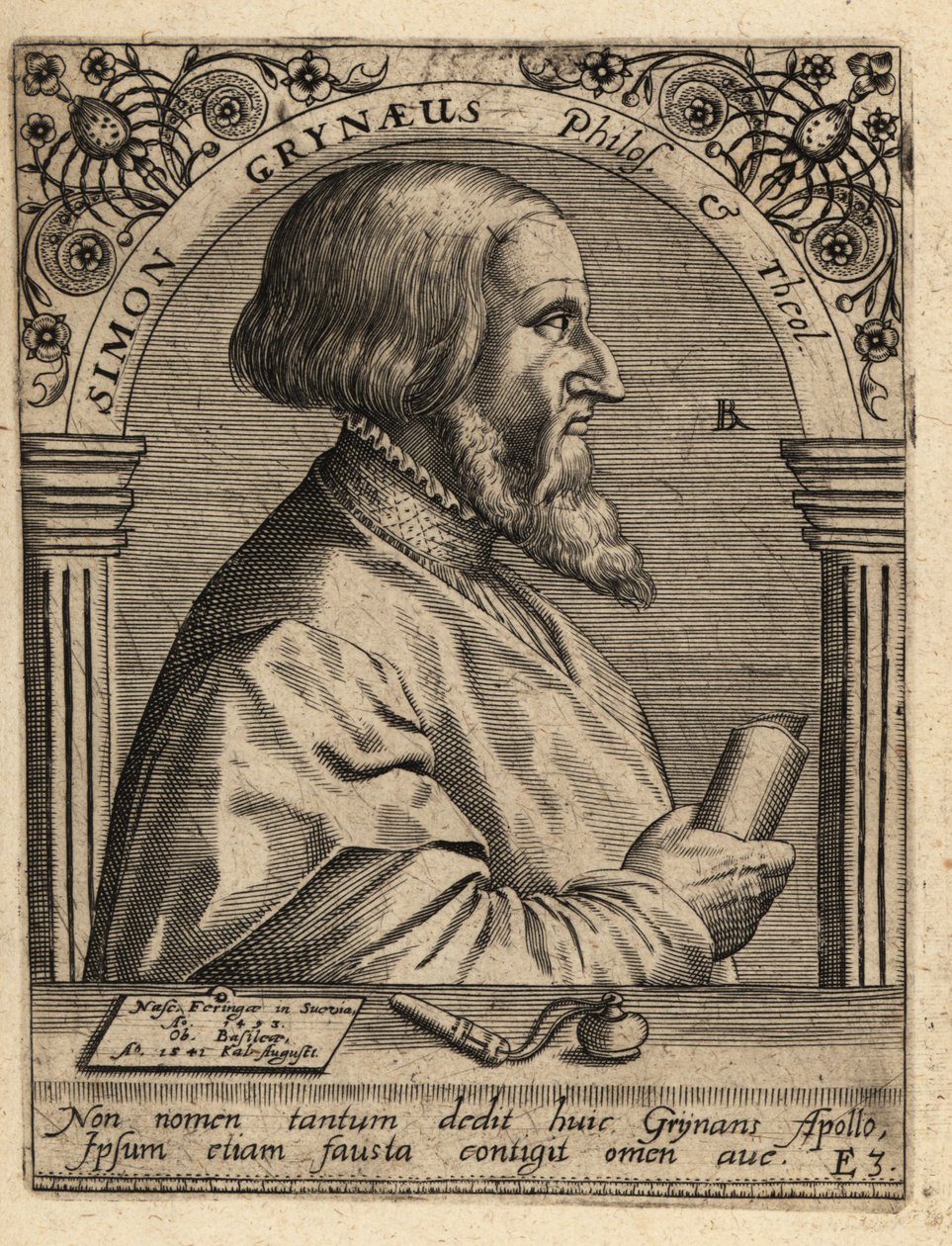 Simon Griner; 1493-1541, studioso tedesco da Theodore de Bry