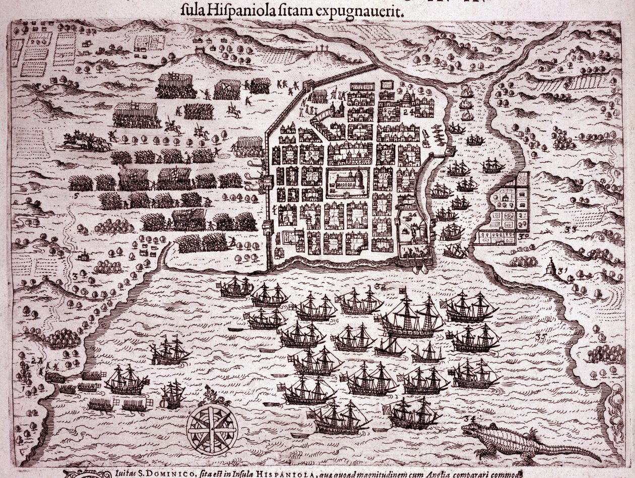 La flotta di Francis Drake occupa l