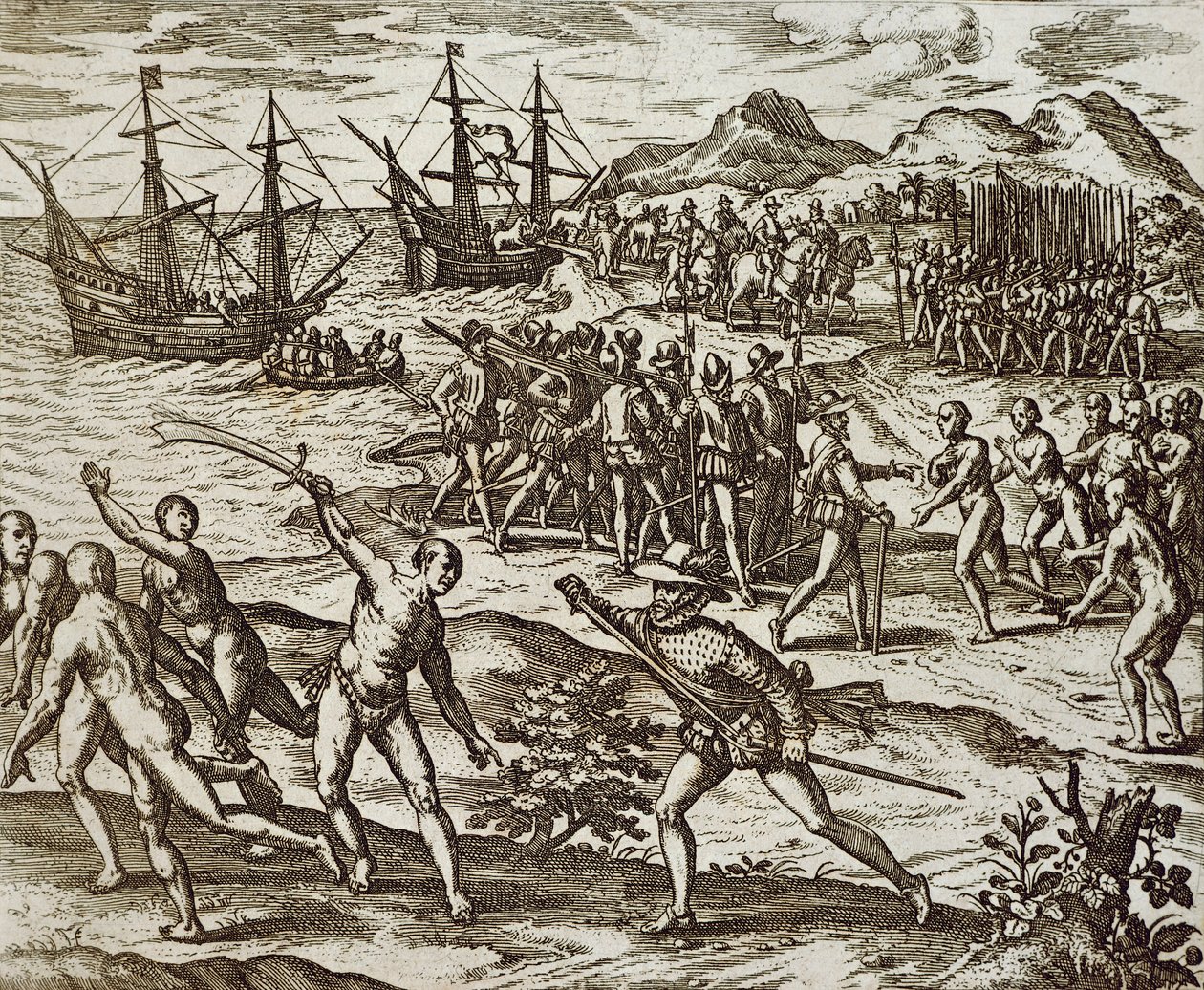 Gli spagnoli in America da Theodore de Bry