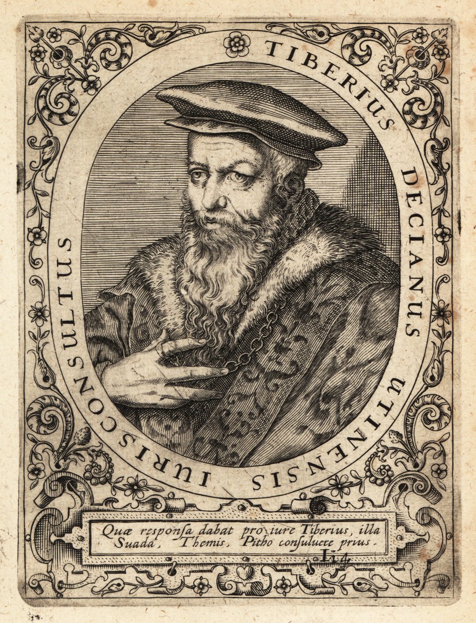 Tiberio Deciani, giurista italiano da Theodore de Bry