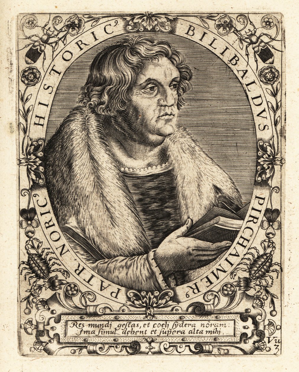 Willibald Pirckheimer, avvocato tedesco da Theodore de Bry