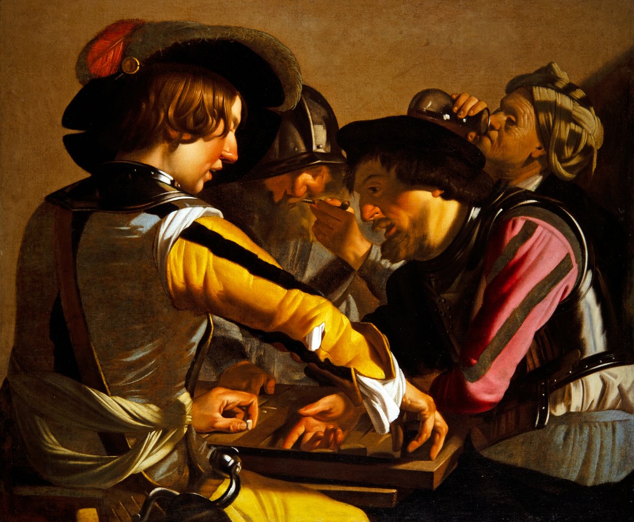 I giocatori di backgammon da Theodore van called Dirk Baburen