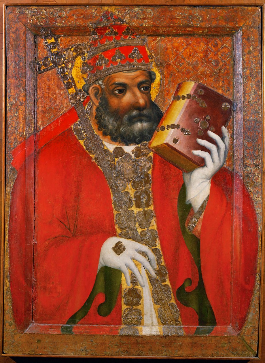 Il Santo Papa - Ritratto di un papa sconosciuto ... (tempera su tavola) da Theodoric Master