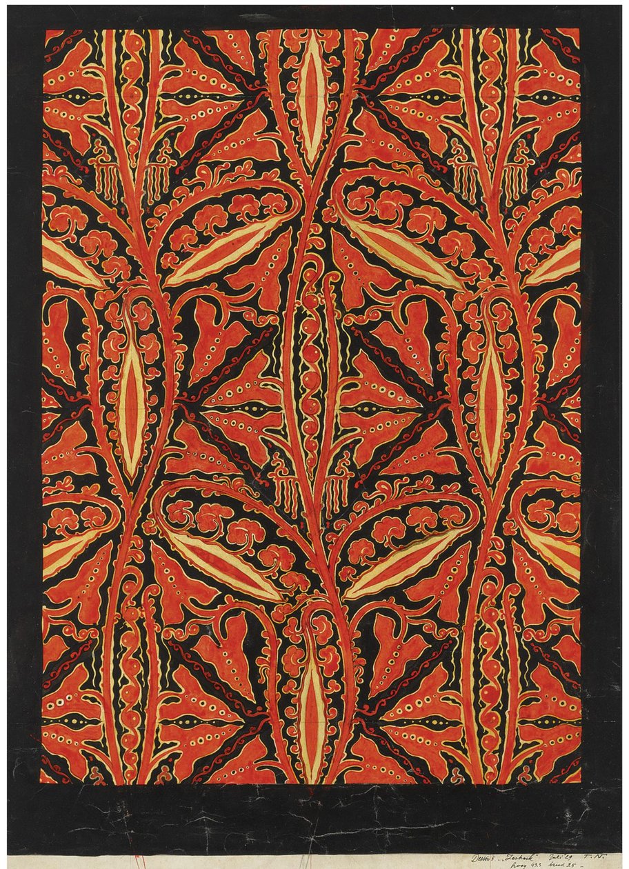Design di carta da parati da Theodorus (1866 1951) Nieuwenhuis