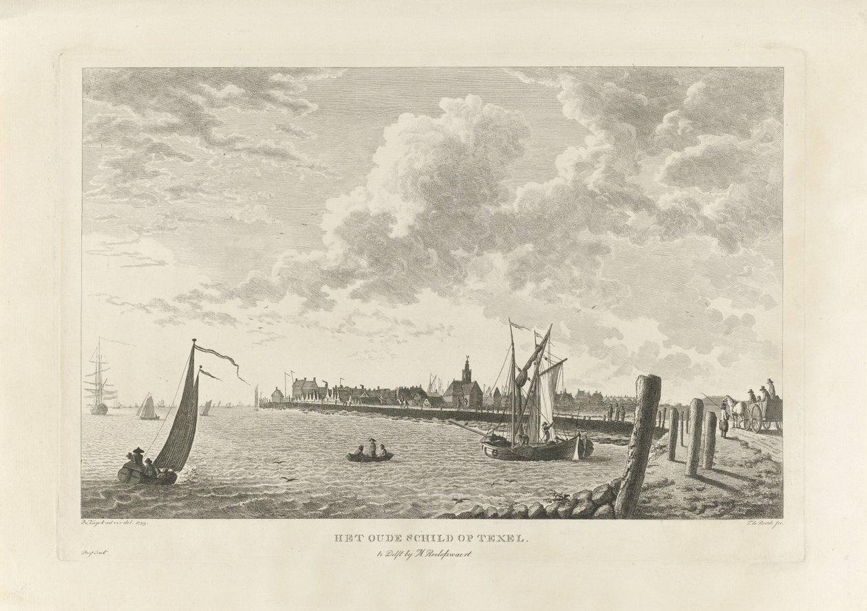 Veduta di Oudeschild su Texel da Theodorus de Roode
