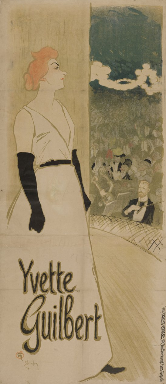 Yvette Guilbert Ambassadeurs, 1894 da Théophile Alexandre Steinlen