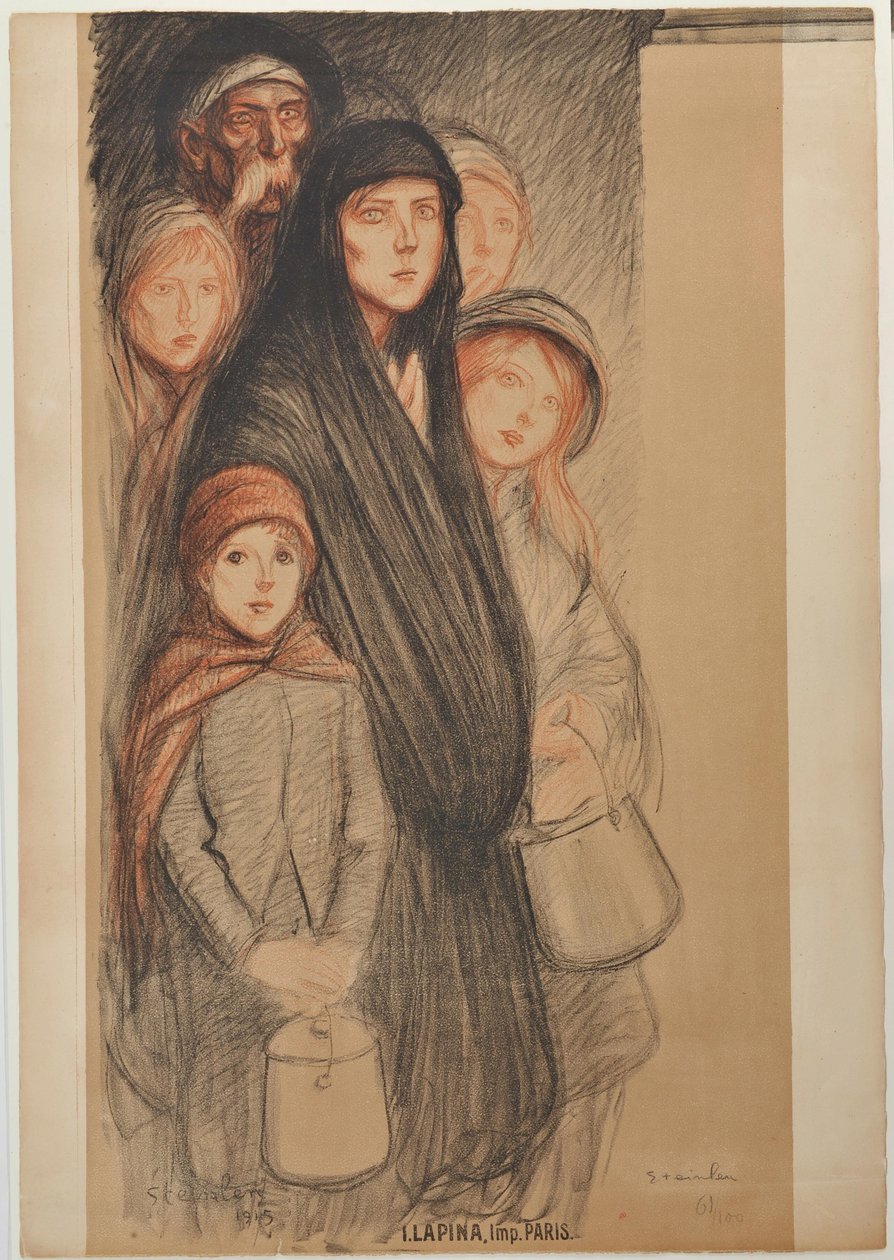 In Belgio, i belgi hanno fame, 1915 da Théophile Alexandre Steinlen