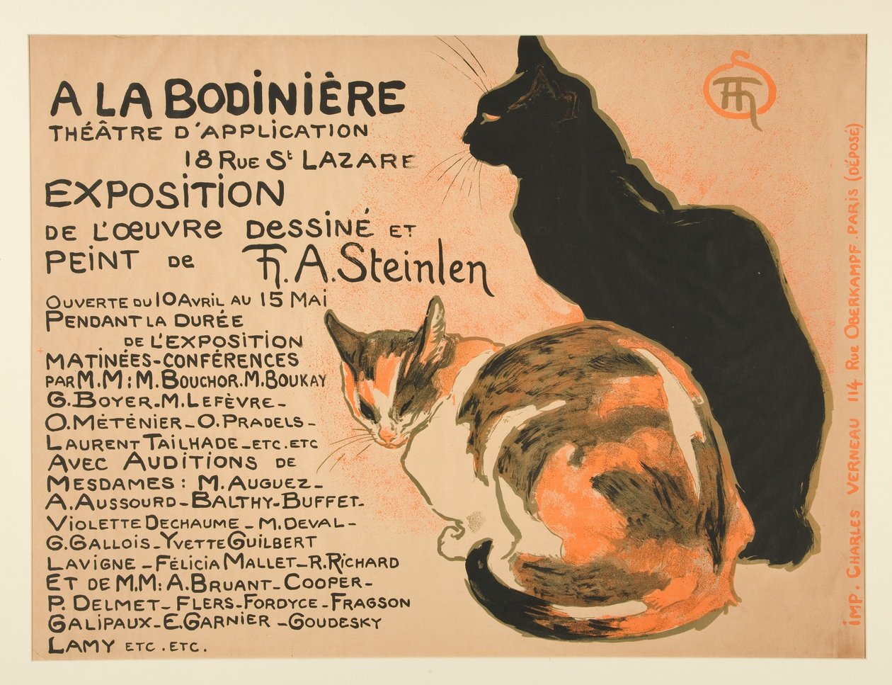 Ausstellung des gezeichneten und gemalten Werks von T. A. Steinlen da Théophile Alexandre Steinlen
