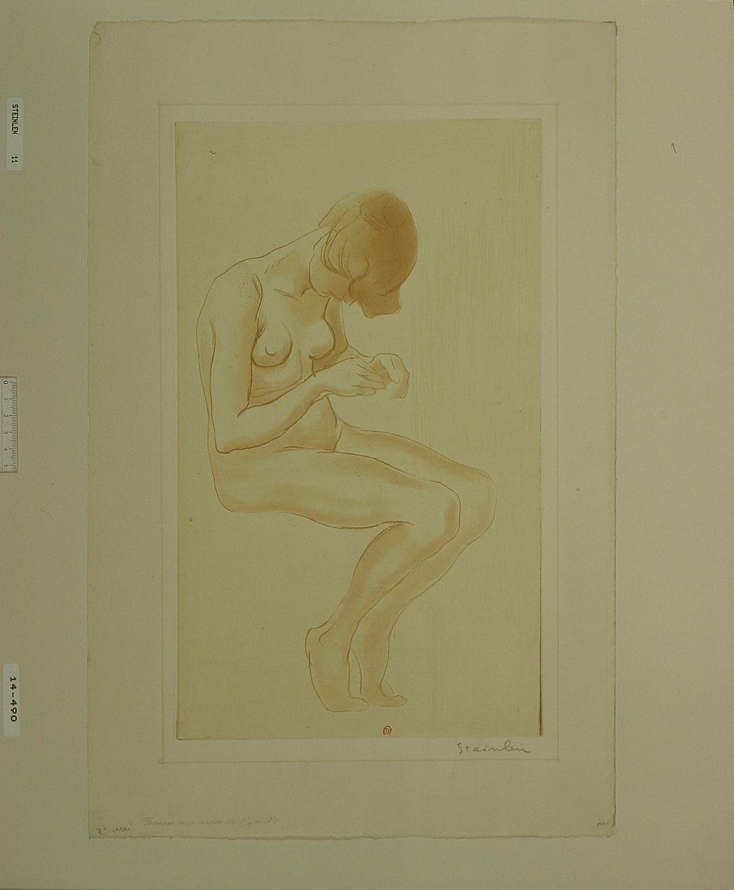 [Donna che si fa le unghie (6° grande nudo)] da Théophile Alexandre Steinlen