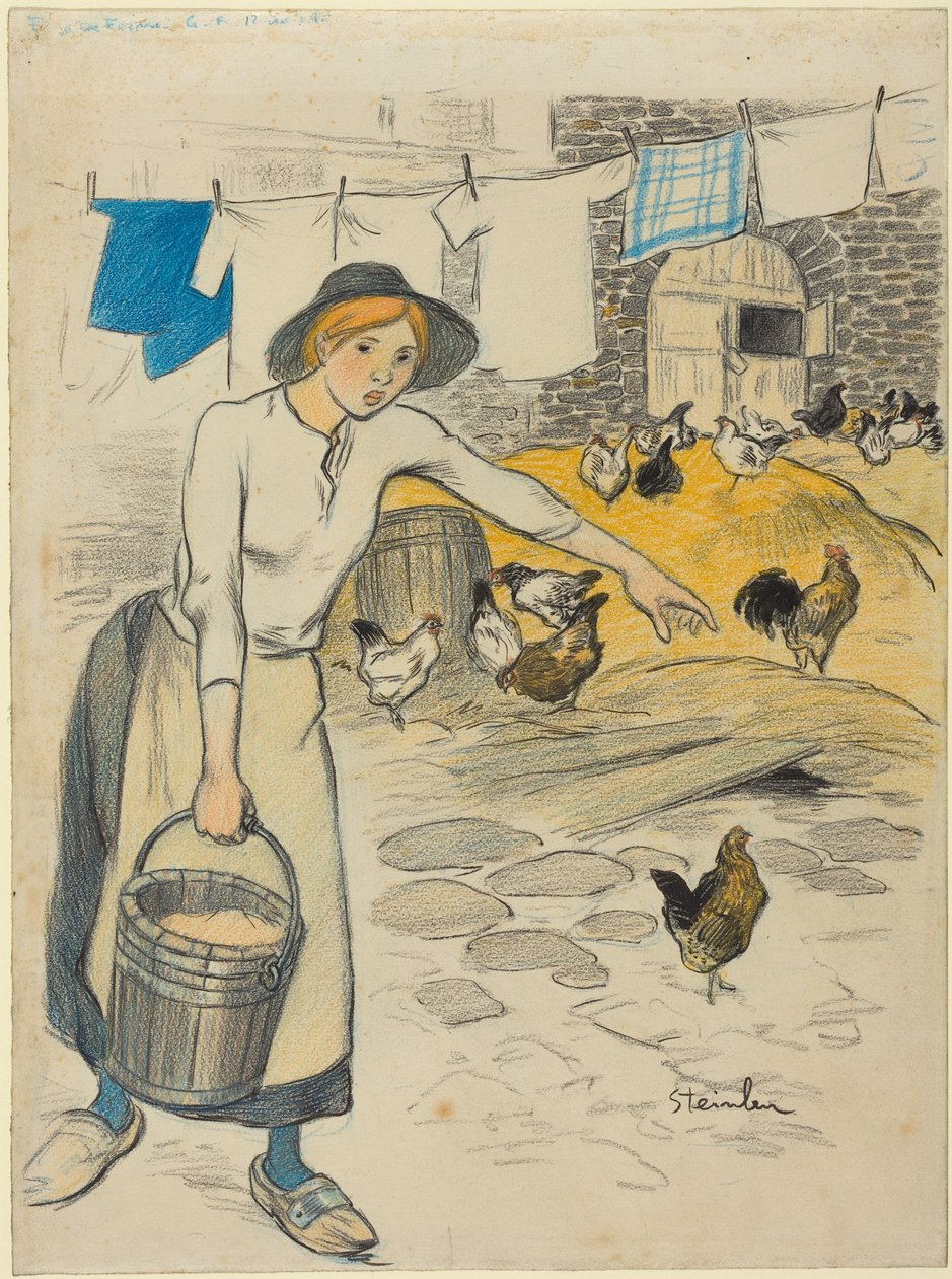Ragazza di campagna da Théophile Alexandre Steinlen