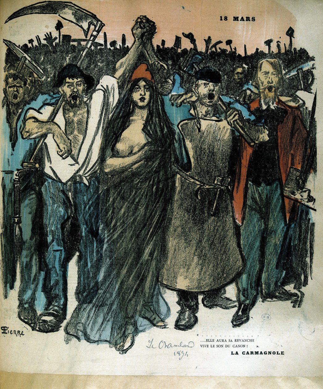 La Carmagnole - in "Le Chambard" (allegoria della Repubblica) da Théophile Alexandre Steinlen